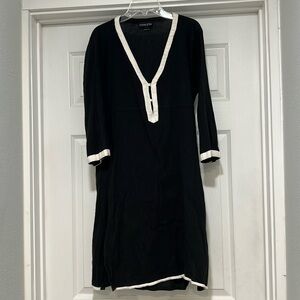 Athleta women’s 100% cotton black & white minidress, size medium